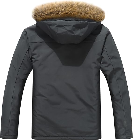 MOERDENG Men’s Waterproof Ski Jacket – Warm Hooded Parka